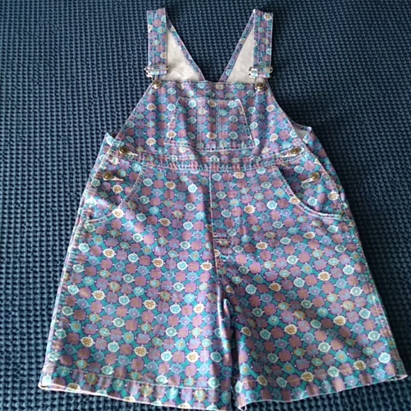 L.L.Bean vintage short overalls Girl medium (10-12) - Picture 1 of 7